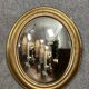 Oval mirror called “witch’s eye” in gilded wood in Louis XVI style circa 1850