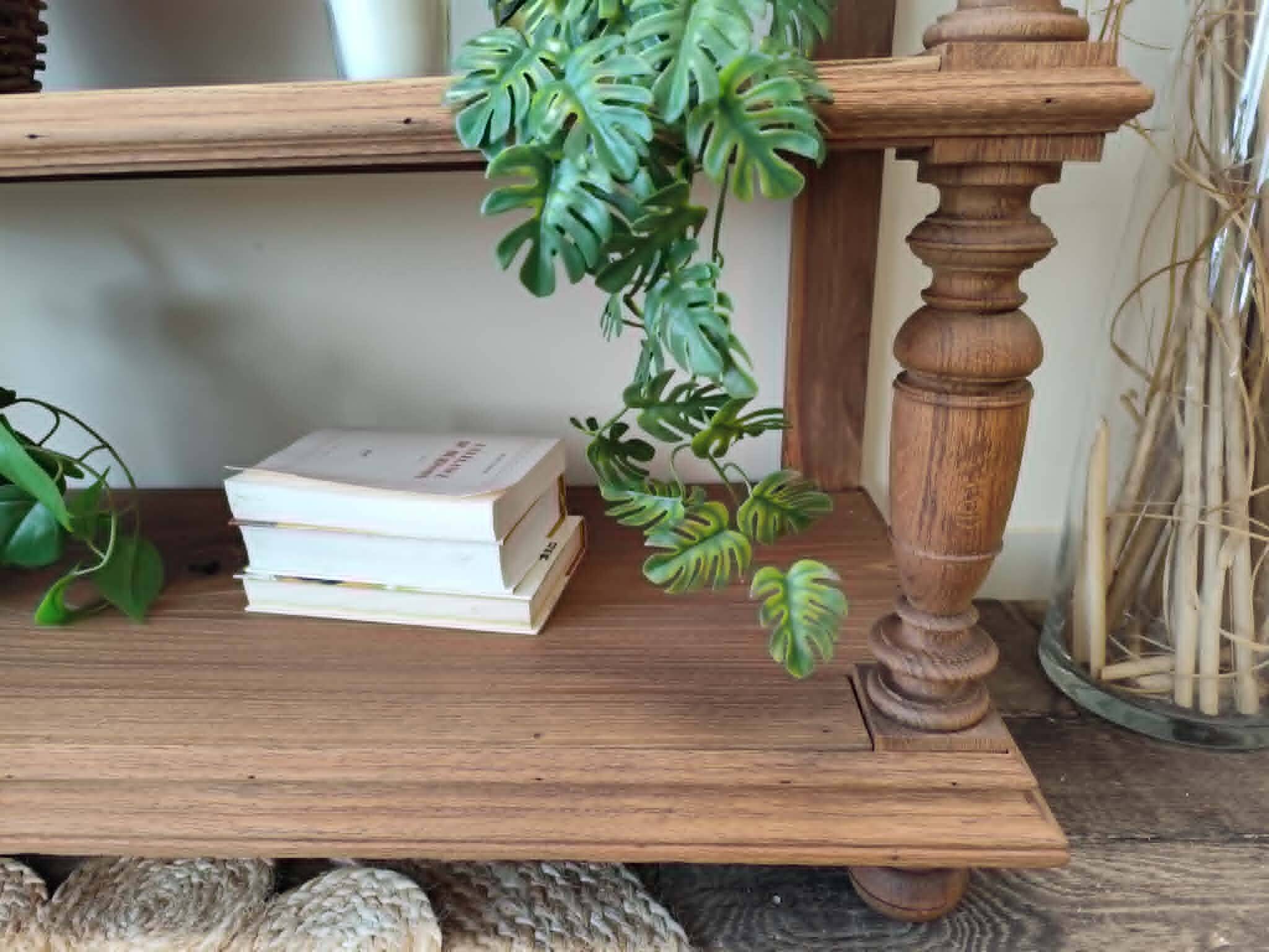 Console desserte meuble d'appoint en chêne massif