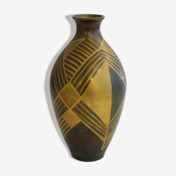 Vase dinanderie art déco