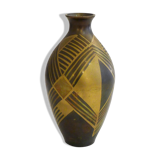 Small art deco copperware vase
