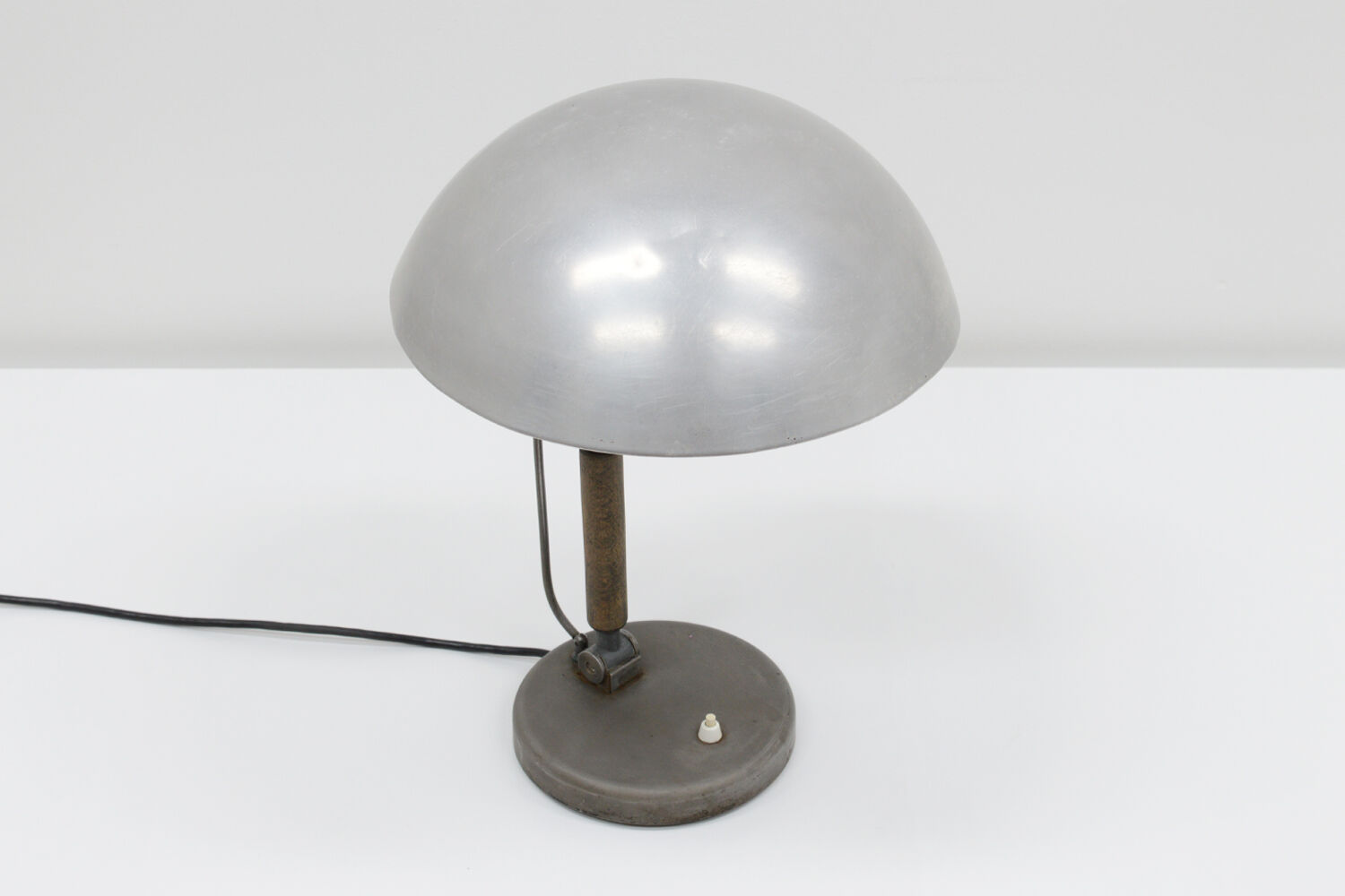 Bare metal bauhaus desk light by Karl Trabert for Schanzenbach und Co. GmbH, 30s Germany.