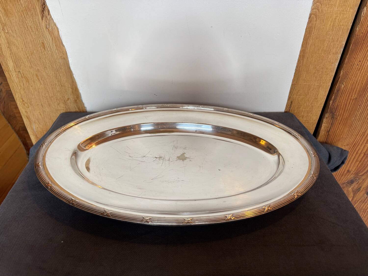 Grand plat de service ovale Fracalanza XX siècle