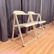 Pair of Borbona Folding Chairs by Carlo Hauner, Fiarm, Italy, 1970s