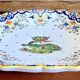 Ancien plat coupe à fruits  Desvres Rouen modèle Blois François 1er
