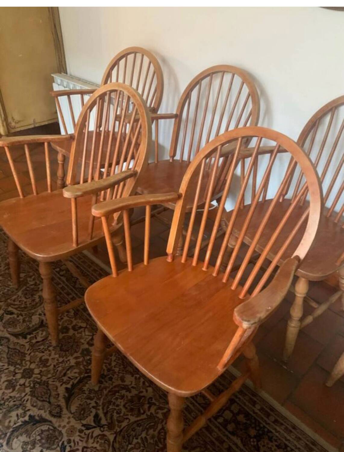 6 Windsor armchairs