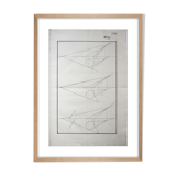 Old drawing - study of geometry - Ecole Royale Polytechnique 1824