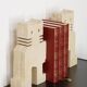 Pair of travertine bookends in  design Fratelli Mannelli