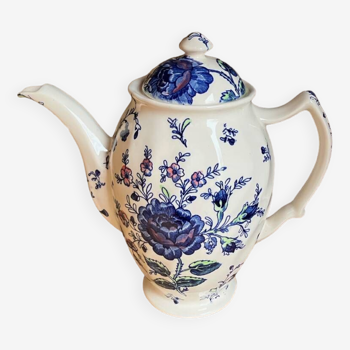 Cafetière vintage Johnson Bros Rose Chintz blue