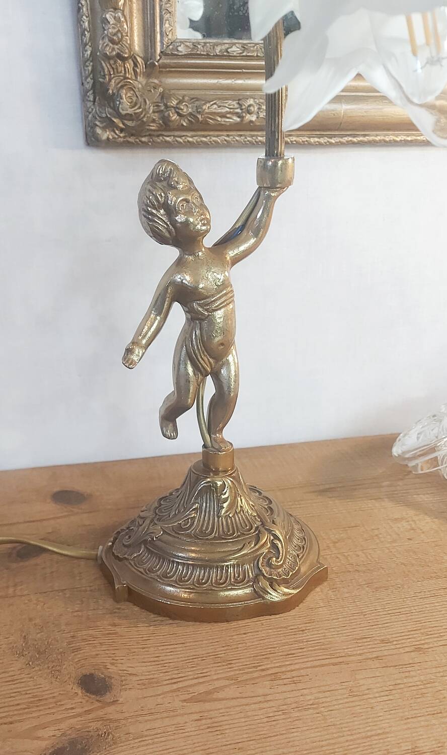 Pair of bronze table lamps