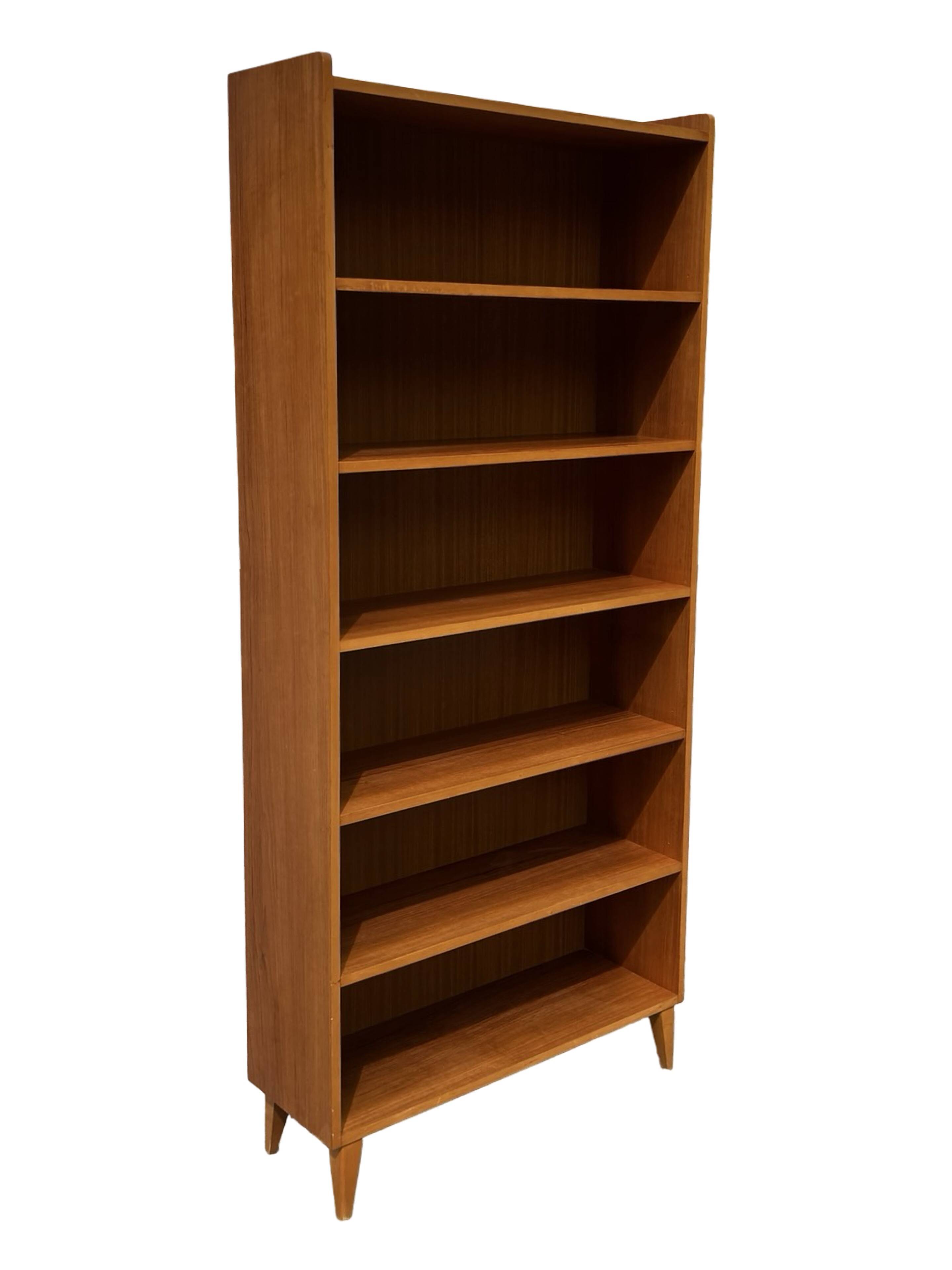 Large vintage teak bookcase, Danish design, 1960s
