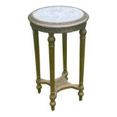 harness or small side table Louis XVI style, marble top - H 77 cm