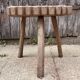 Sculptural brutalist stool, vintage side table, 1950s.