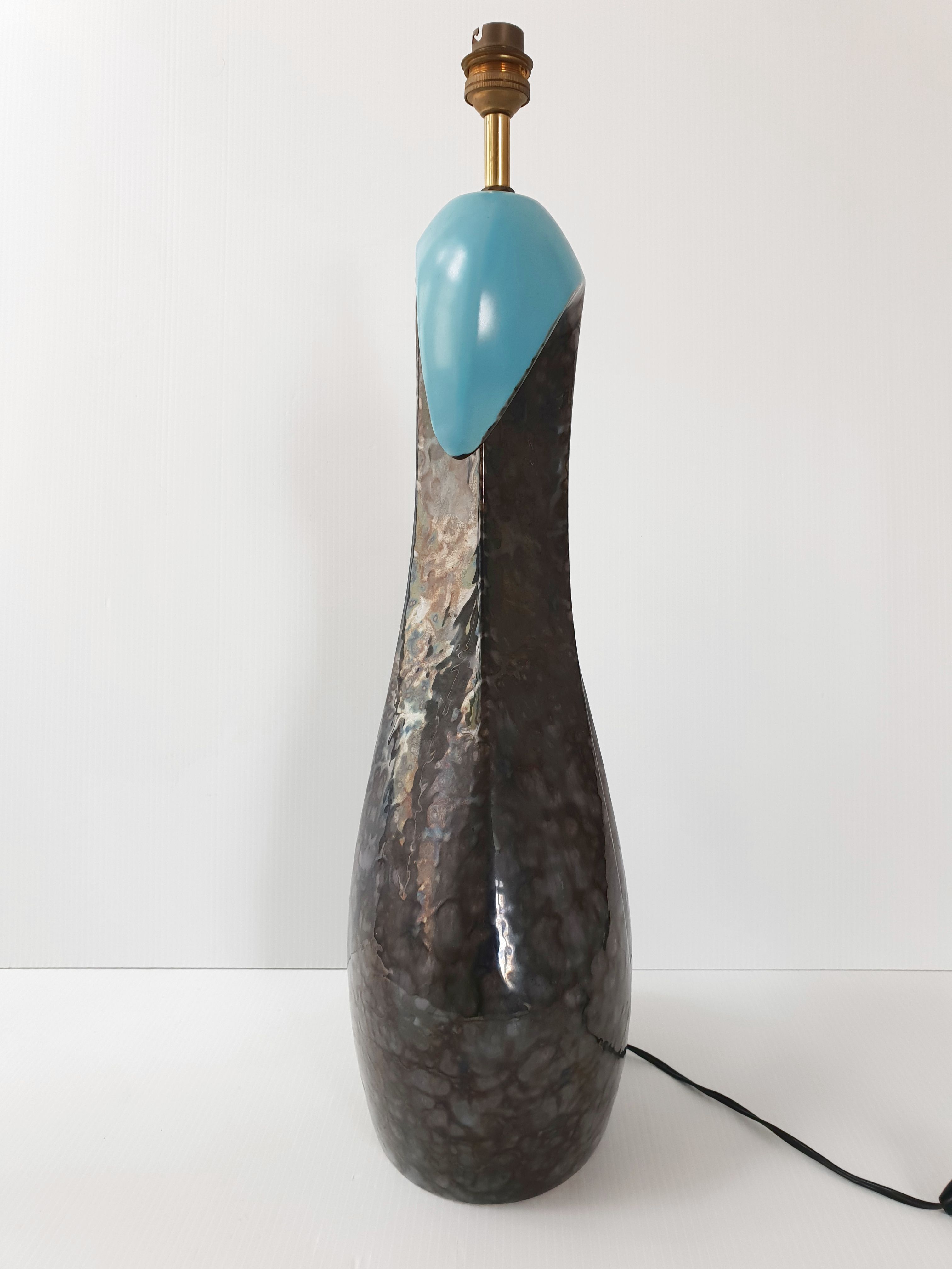 Vintage 1950 ceramic lamp foot