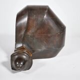 Antique Baroque Corner Shelf – Solid Walnut, 1900