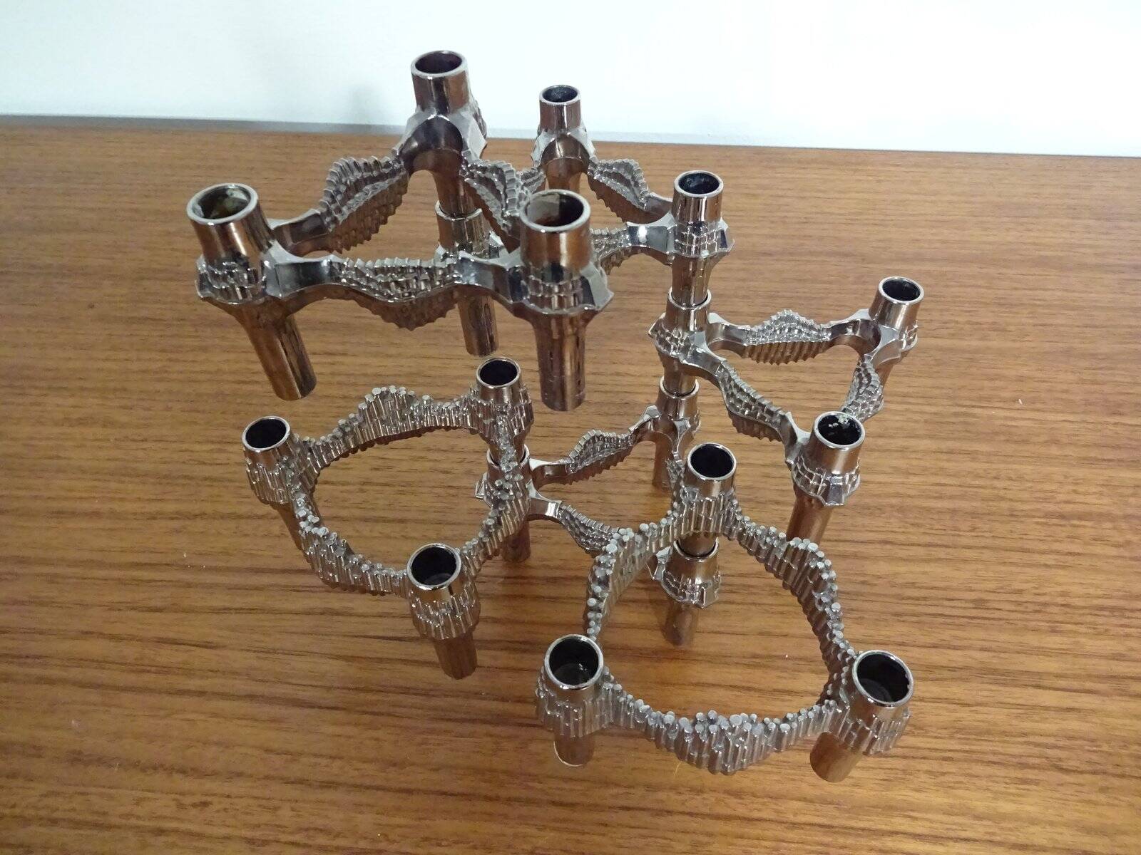 Candleholders by Ceasar Stoffi & Fritz Nagel for BMF, 1960s, Set of 6