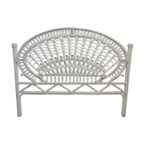 Headboard 2 places rattan peacock