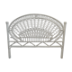 Headboard 2 places rattan peacock