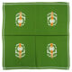 Lot 6 napkins in green Dralon - white flower patterns - vintage 60s