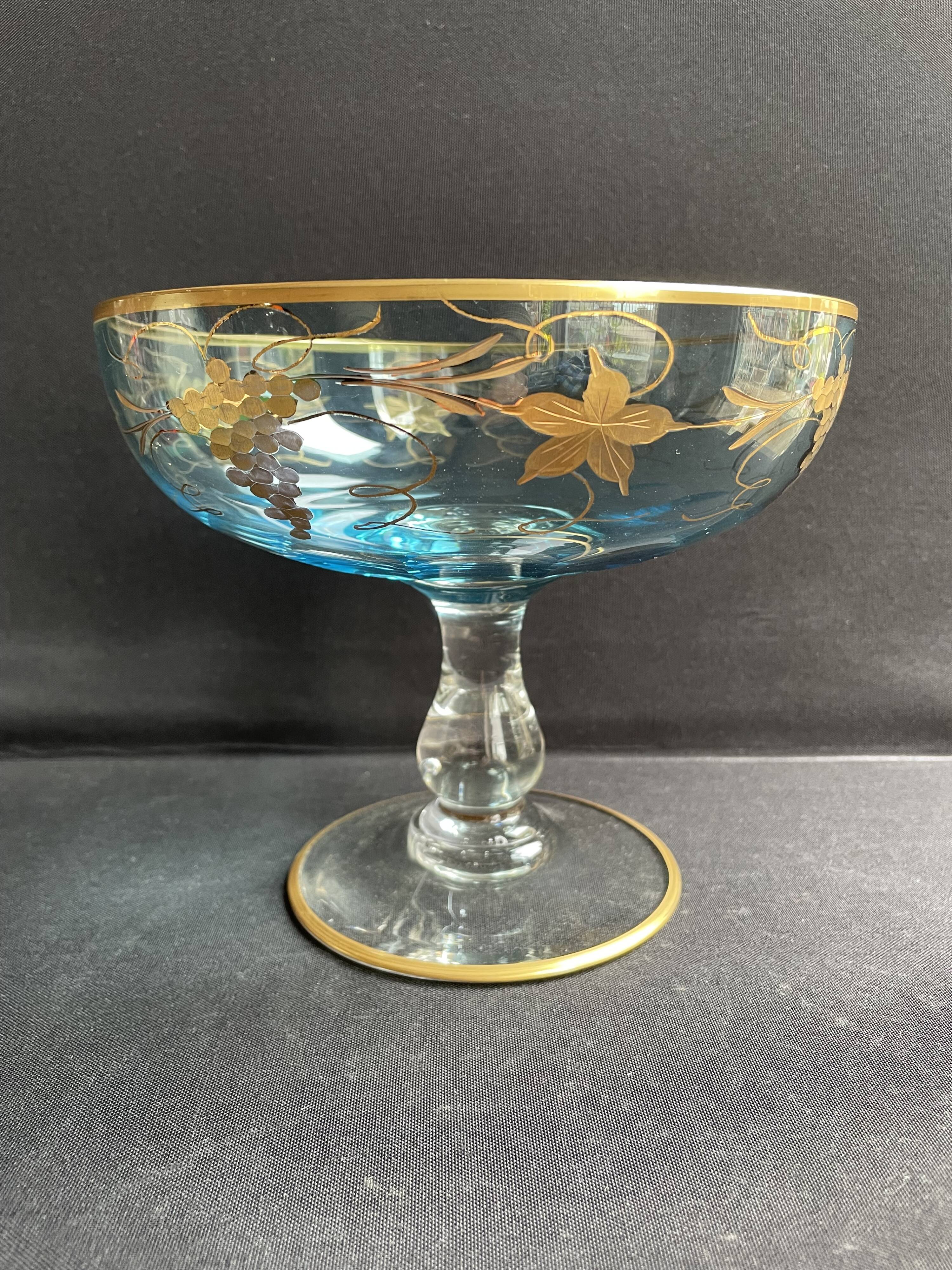 Large crystal bowl signed De Wan - Verrerie de Torino