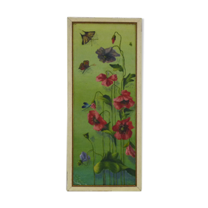 Peinture technique mixte sur bois.