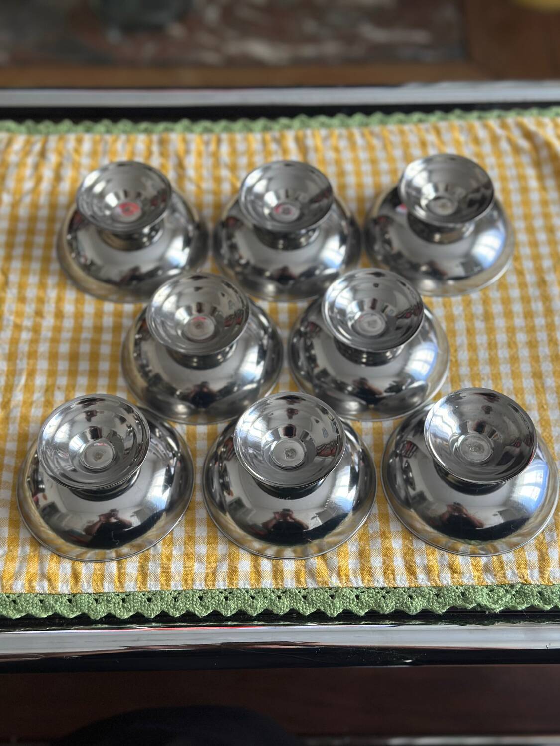 Coupes à glace inox vintage