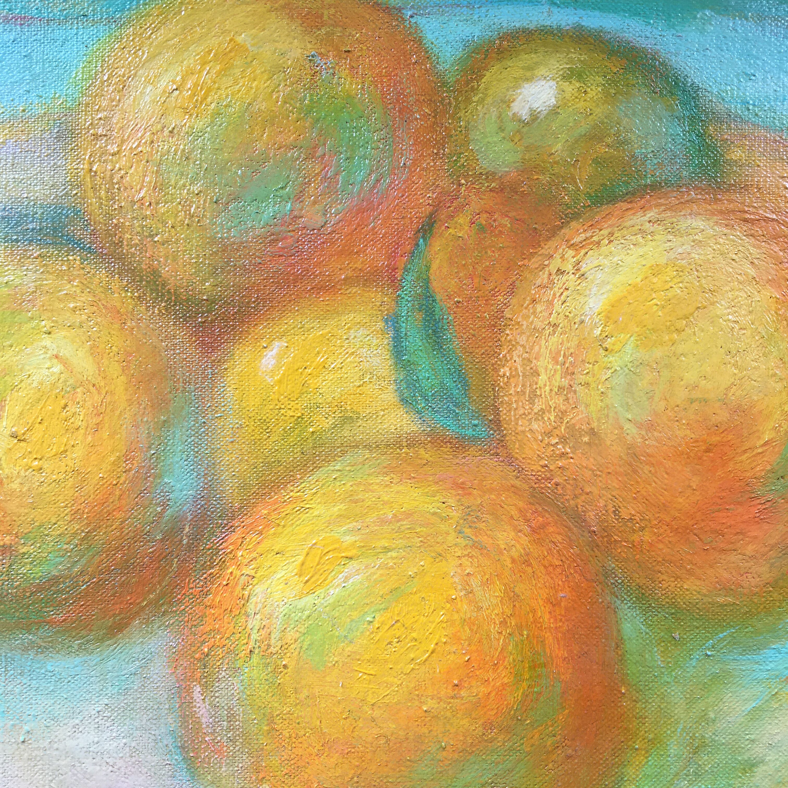 Table cut of oranges