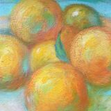 Table cut of oranges