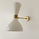 Paire d'appliques murales italiennes blanches