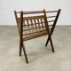 Porte revue scandinave pliant bois années 60