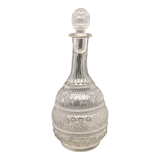 Glass decanter worked with stopper