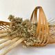 Braided bamboo fruit basket