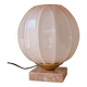 Pink glass globe table lamp
