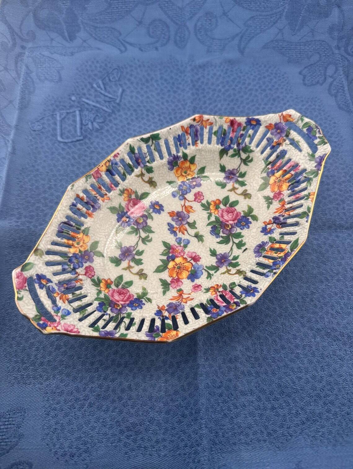 Ravier porcelain dish antique pierced Friedrich Eger & Co Martinronda