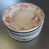 14 mismatched flat plates Terre de fer