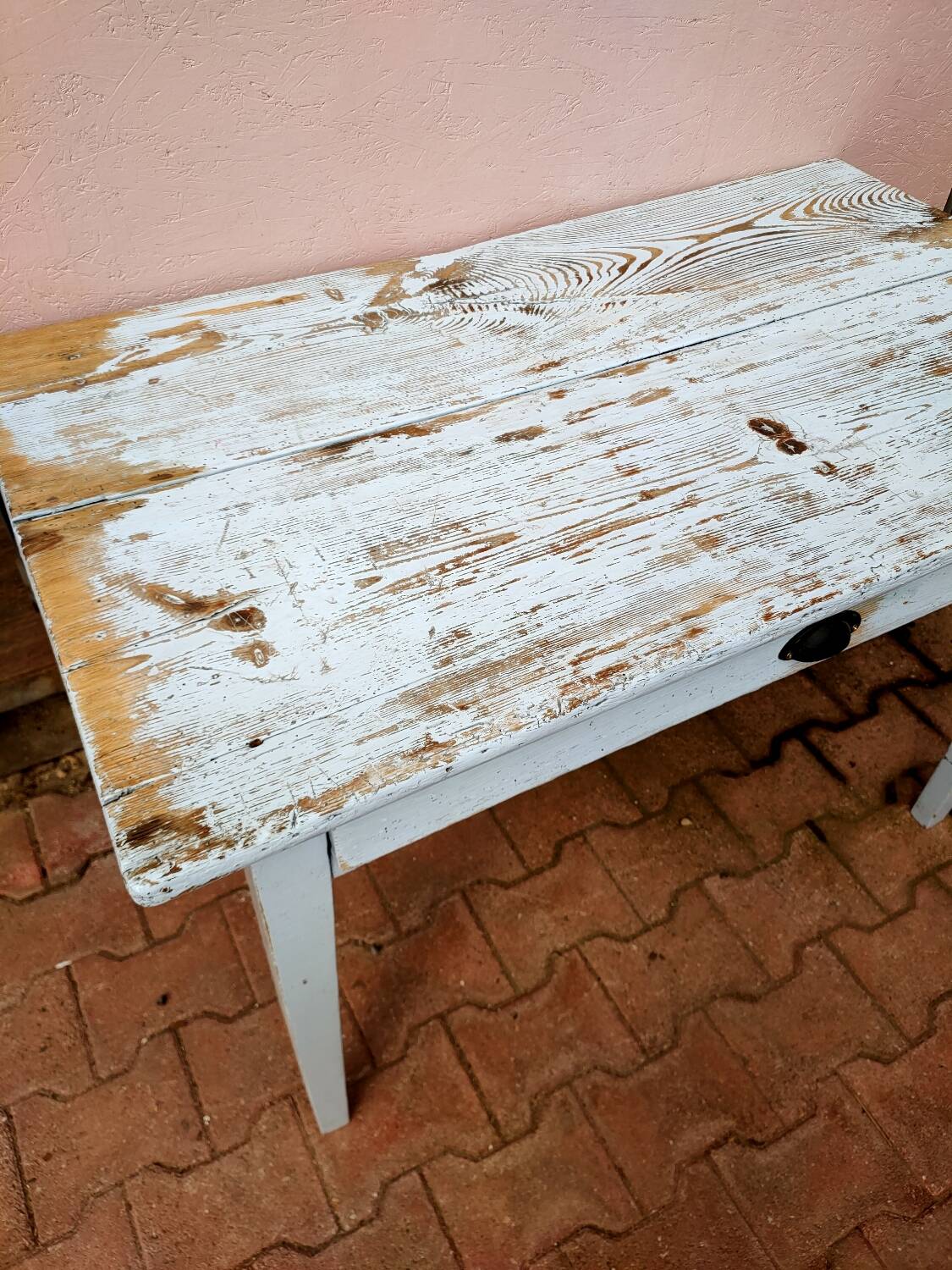 Pastel blue farm table