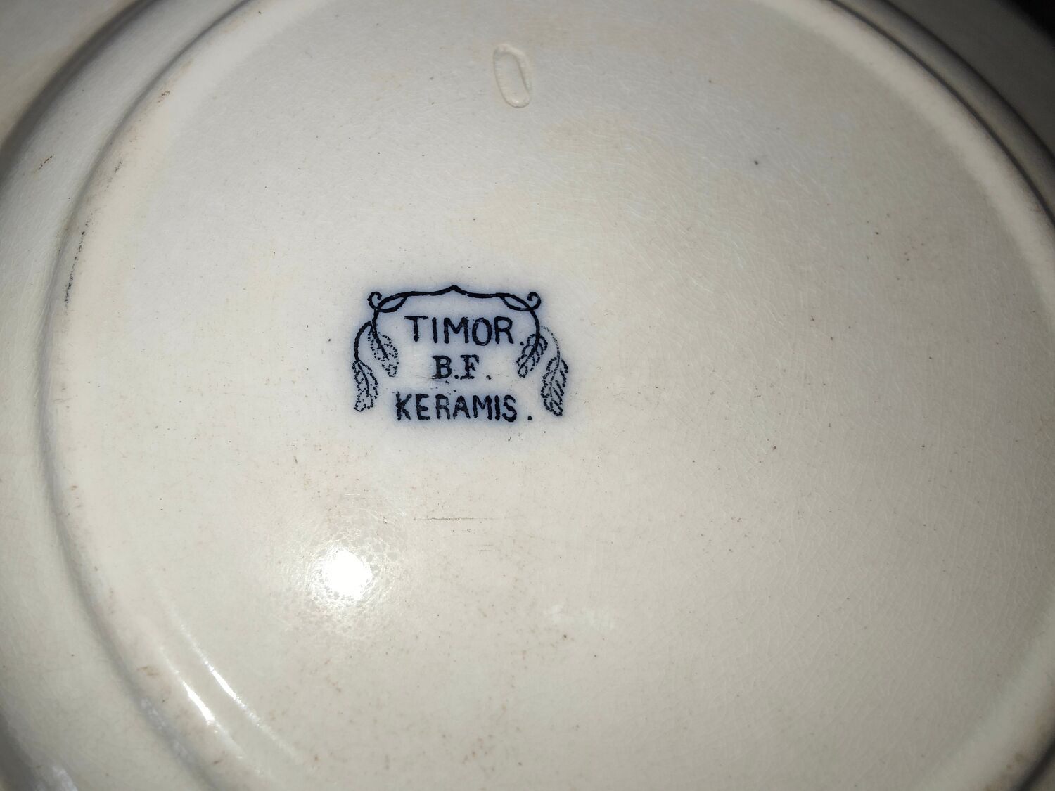 Antique ceramic plate Timor B.F Keramis with Asian decoration Royal Boch