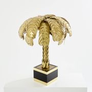 Christian Techoueyres brass palm lamp for Maison Jansen 1970s