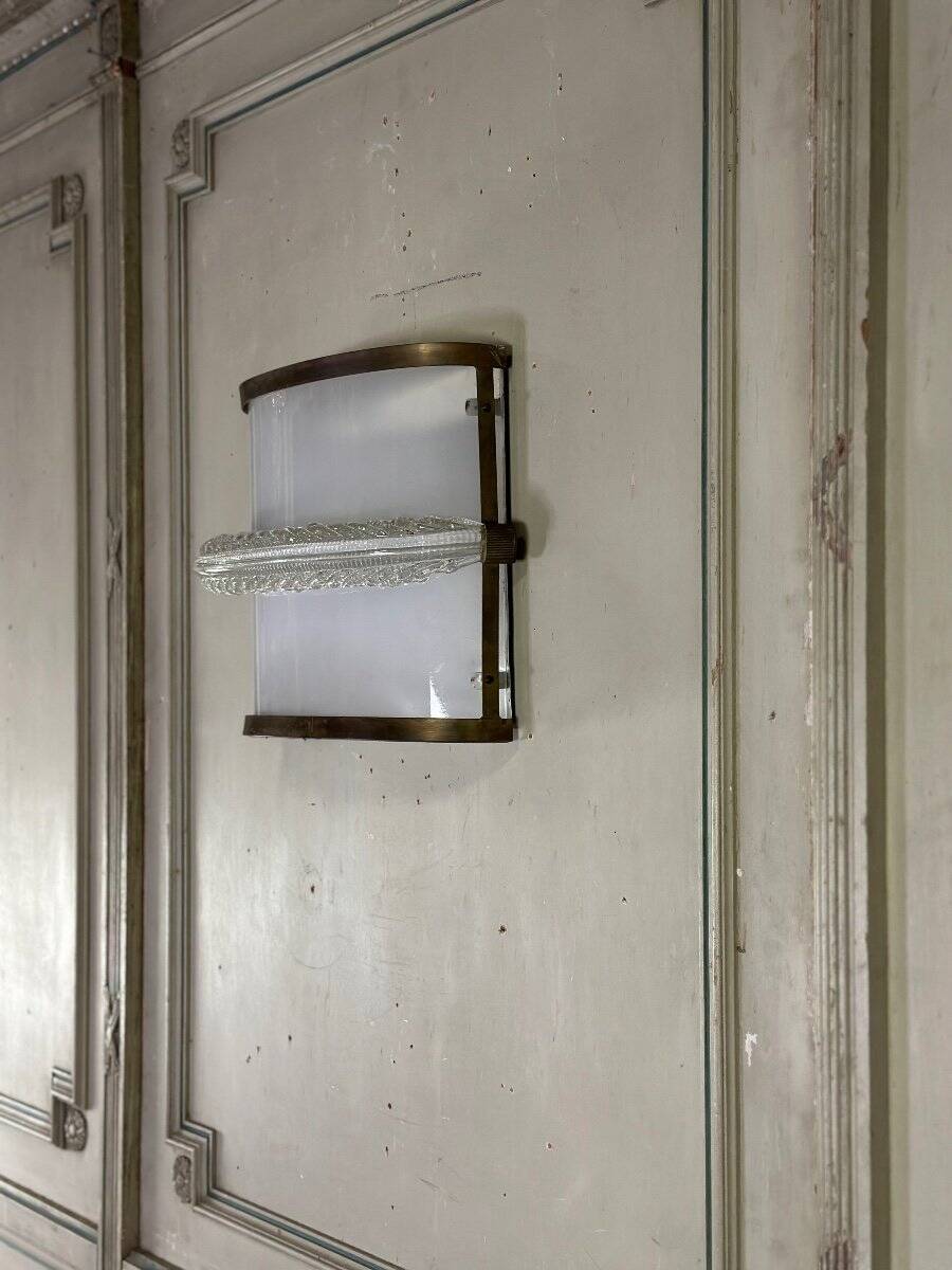 Pair of Venetian wall lights in Murano glass circa 1950