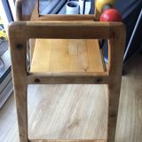 Gärsnäs high chair "robust" made of solid beech wood and leather.