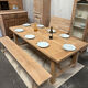 Table de ferme en chêne massif avec rallonges