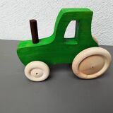 Small wooden tractor