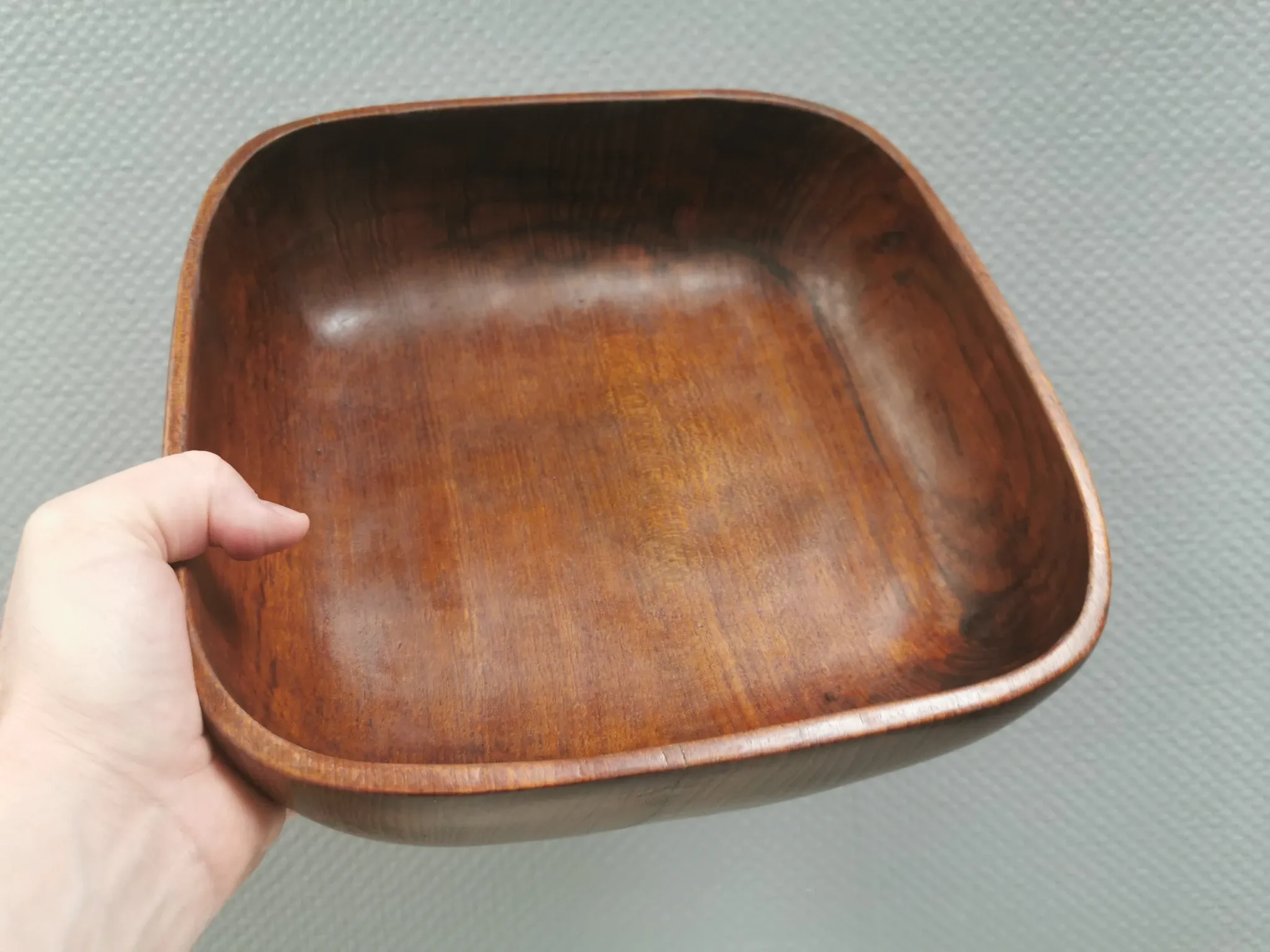 A large, beautiful teak bowl, Danish and probably from the 1980s.