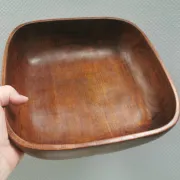 A large, beautiful teak bowl, Danish and probably from the 1980s.
