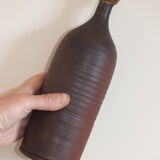 Bouteille en terre cuite goulot vernissé