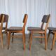 Vintage stol kamnik dining chairs (set of 4): mid-century leather seat