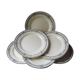 Suite of 18 flat plates Choisy-le-Roi, Chinon décor