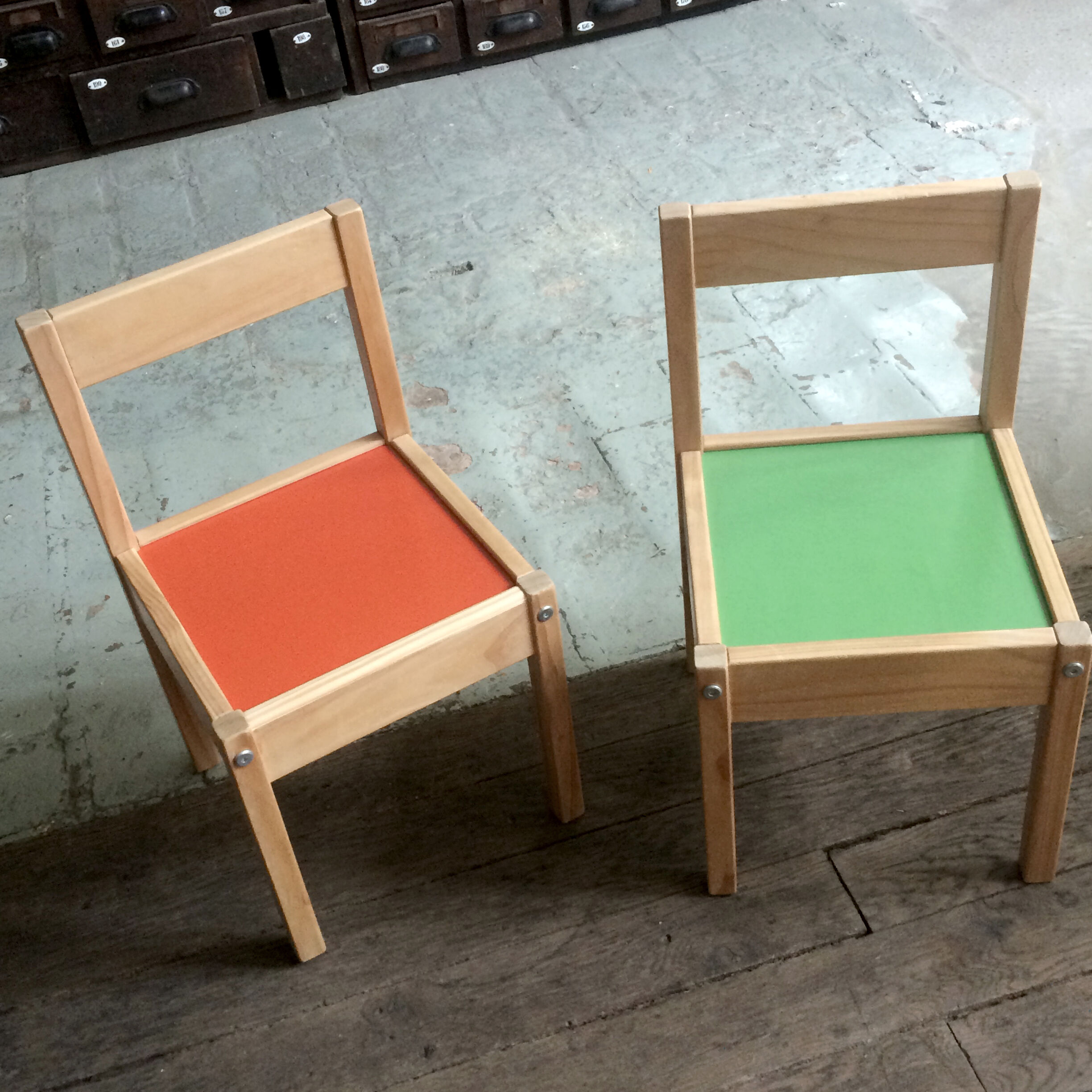 Two small chairs for children