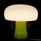 Glass mushroom table lamp from VEB Görlitz, 1970
