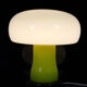 Glass mushroom table lamp from VEB Görlitz, 1970