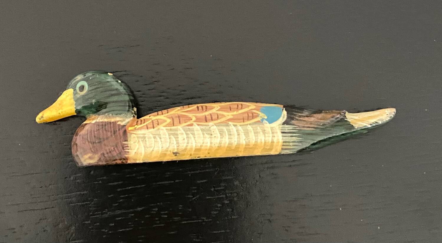 6 duck knife holders in lacquered wood